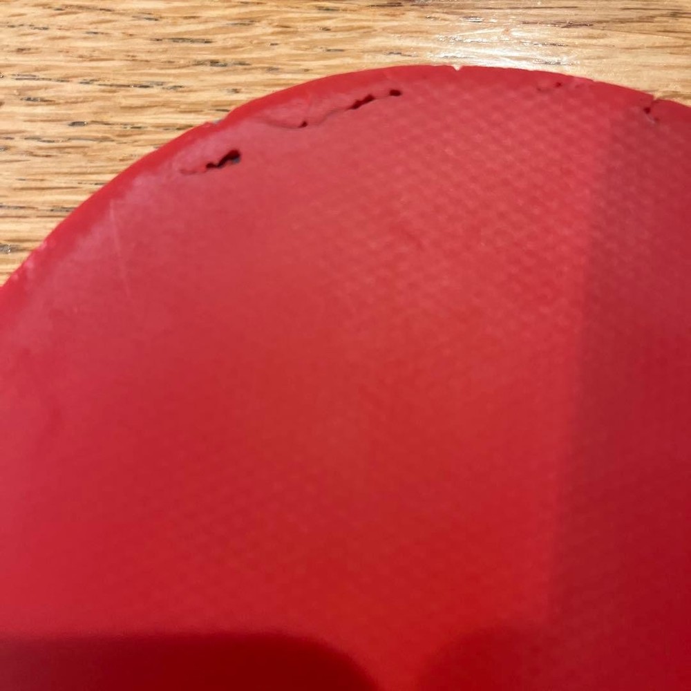 table tennis racket red black