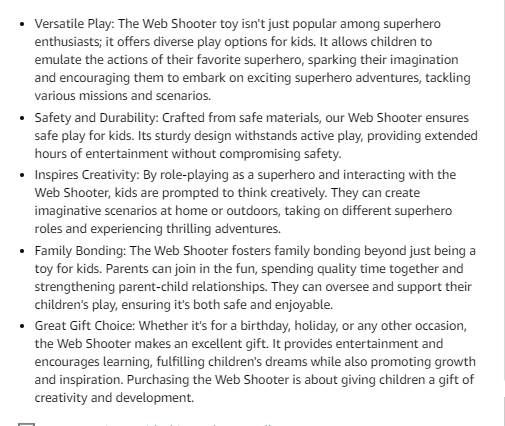 Spider Web Shooter Toy - USB Rechargeable, 9.7-Foot Range, Dual-Function