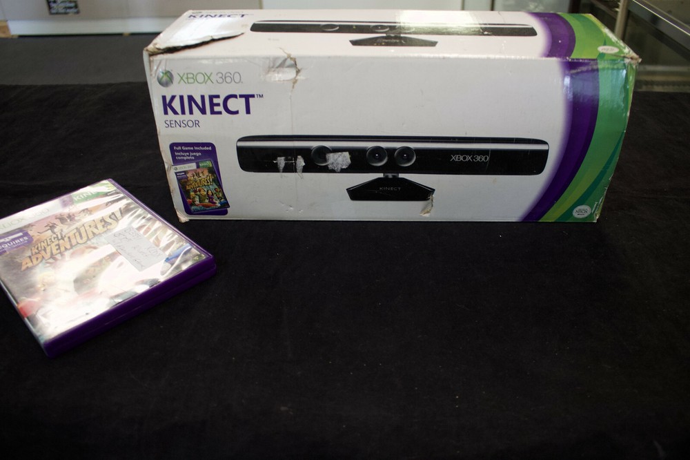 Microsoft Xbox 360 Kinect Sensor Bar And Kinect Adventures Game