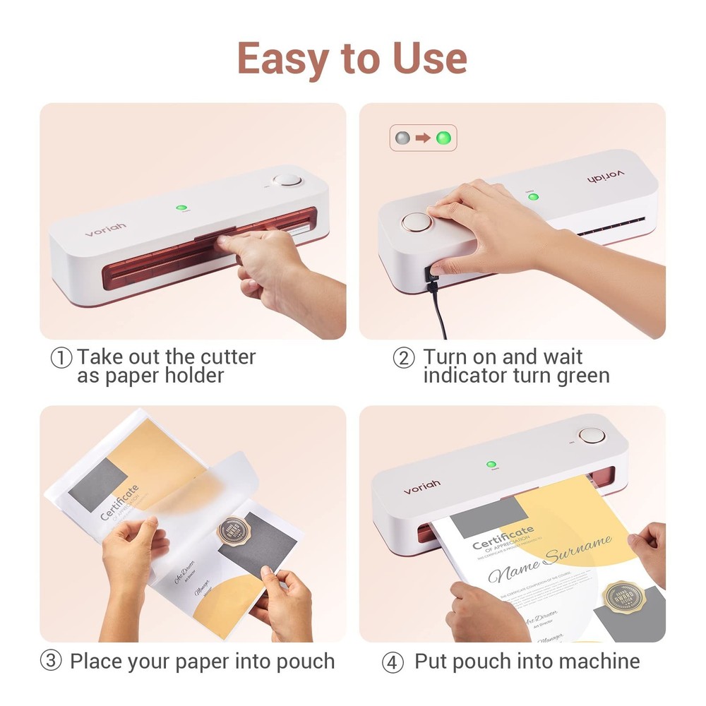 Voriah Paper Laminating Machine with ABS Protection