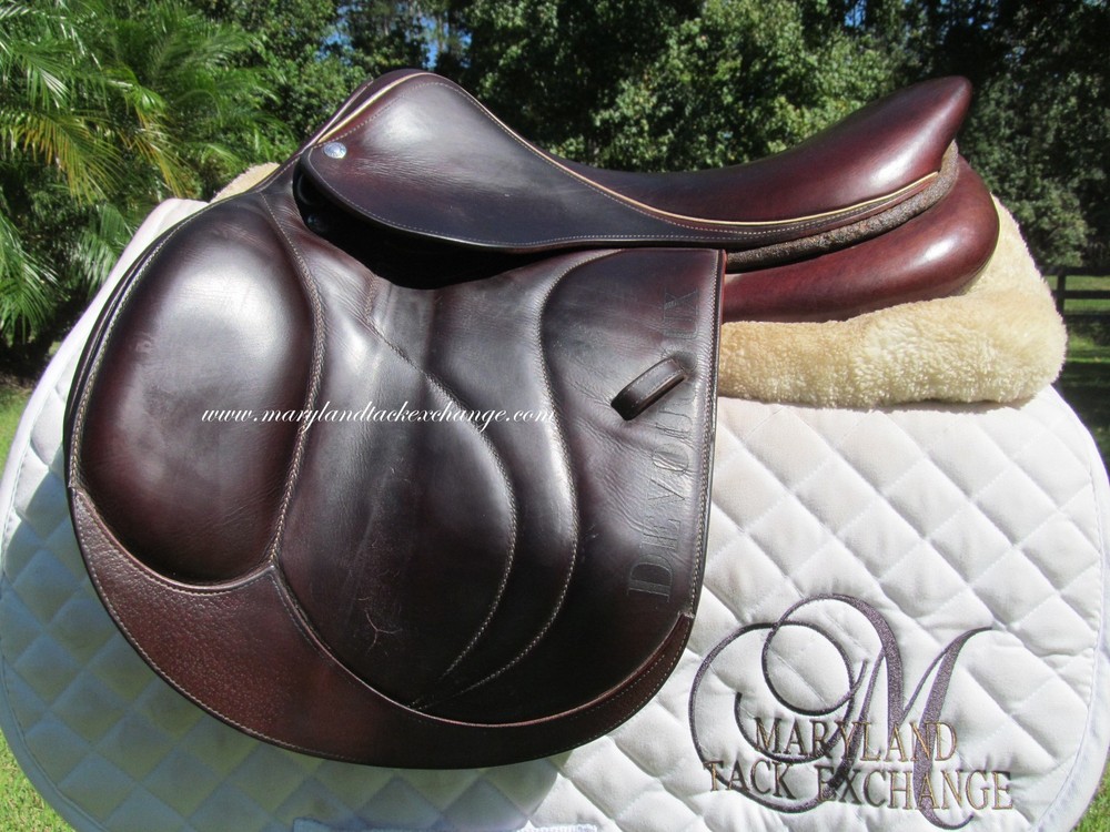 17" DEVOUCOUX BIARRITZ S CALFSKIN close contact jumping saddle # 0 flaps-2017!