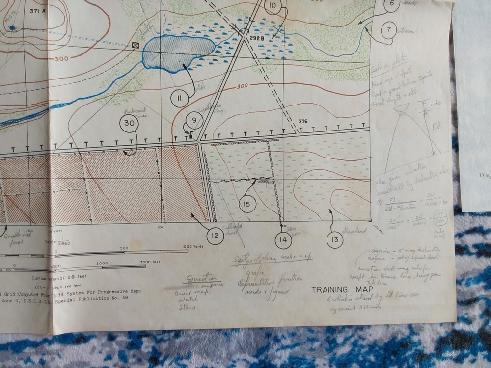 WWII 1943 Comanche County OK Training Map US Army