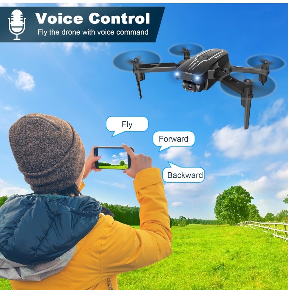 Drone with Camera- 1080P HD FPV Camera 90 Adjustable Lens 360 Flips