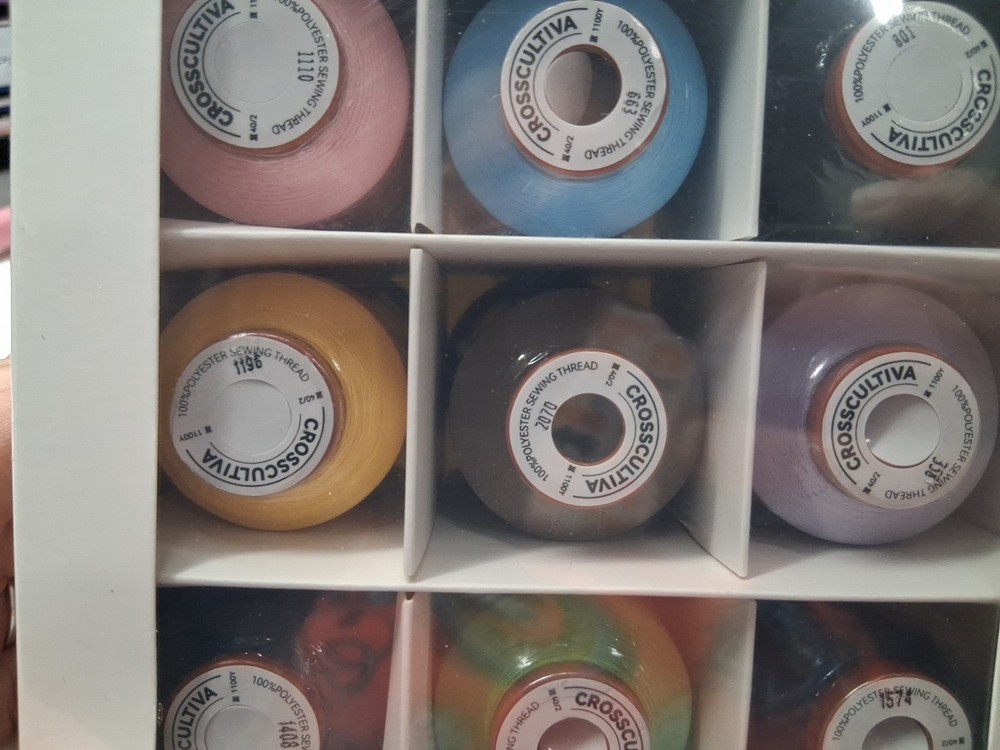 New 12 Pack Embroidery Thread, 1100y each