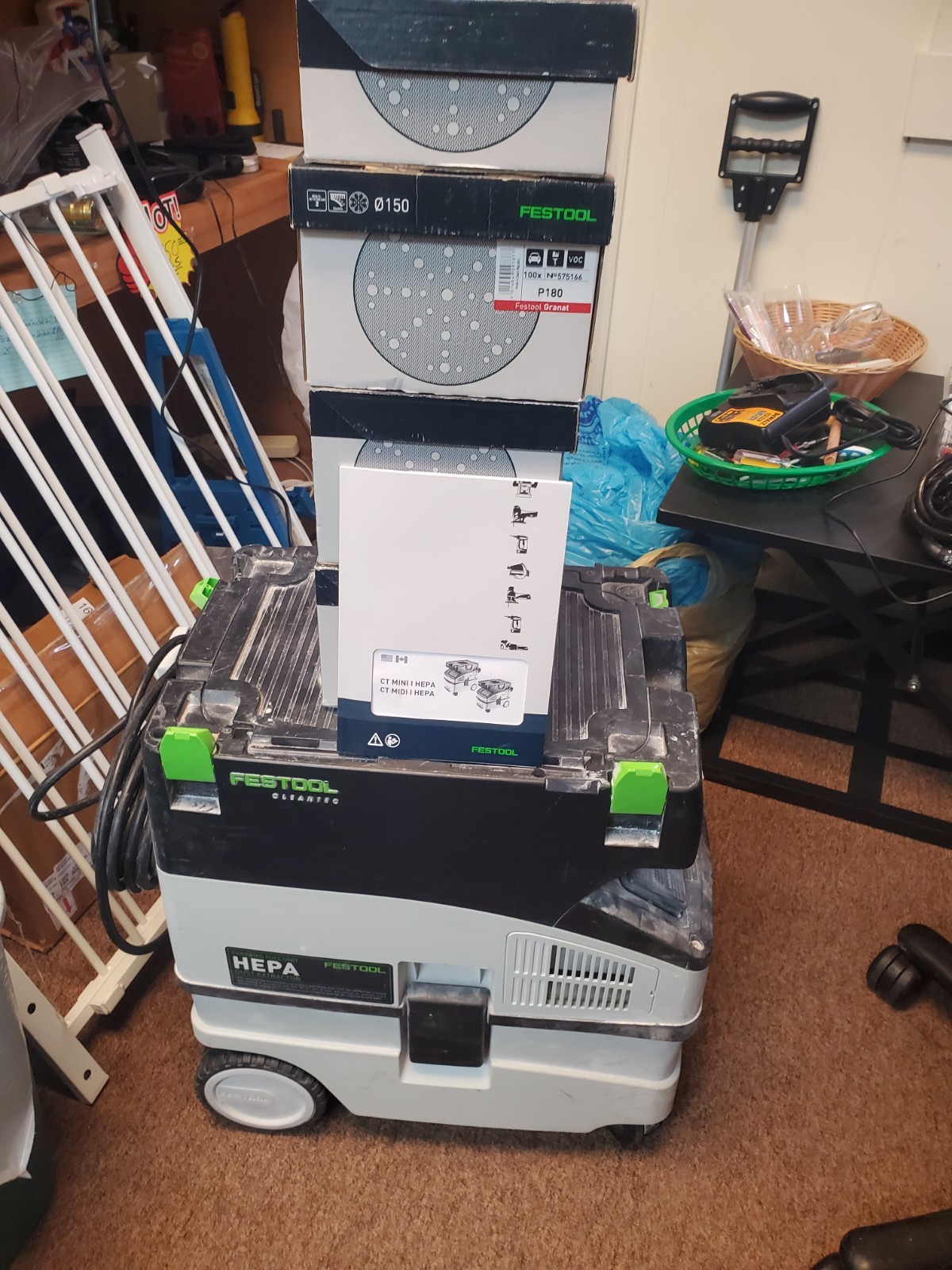 Festool CT MIDI I HEPA Dust Extractor with accessories.