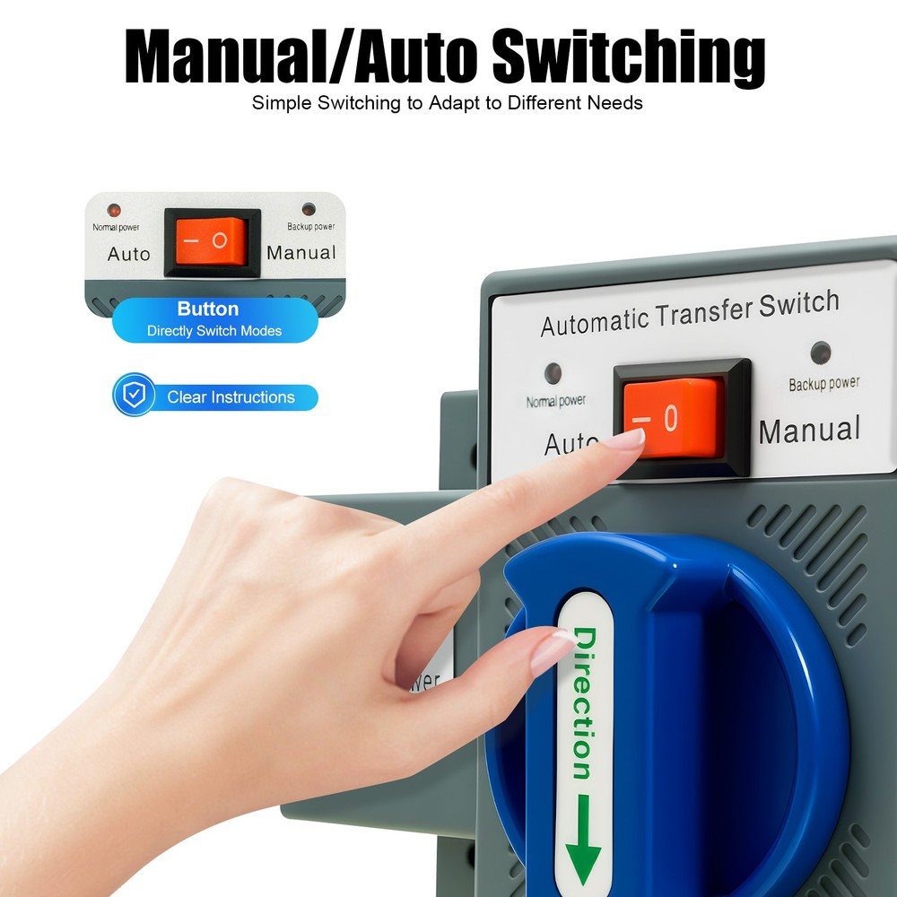 2P 63A ATS Dual Power Automatic Transfer Switch fits Generator Changeover Switch