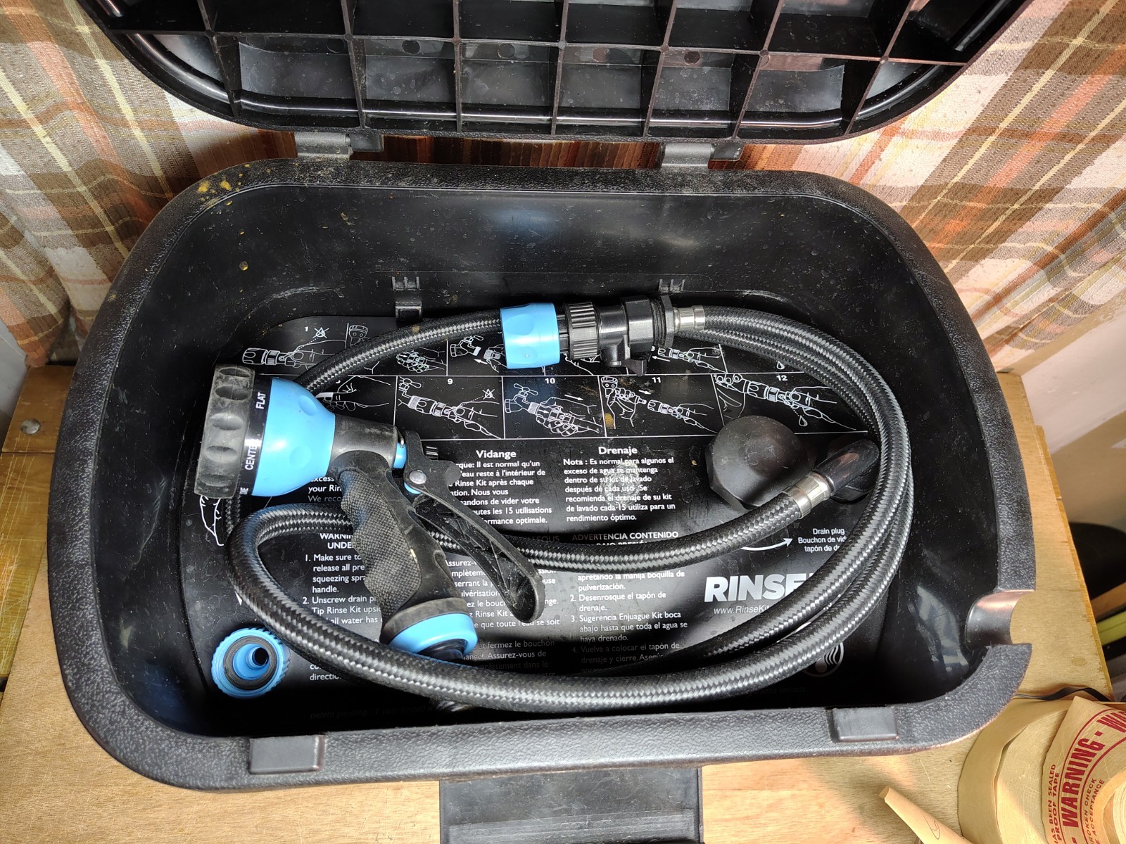 Rinsekit Portable Pressurized Outdoor Shower Kit Camping RV Non Electric