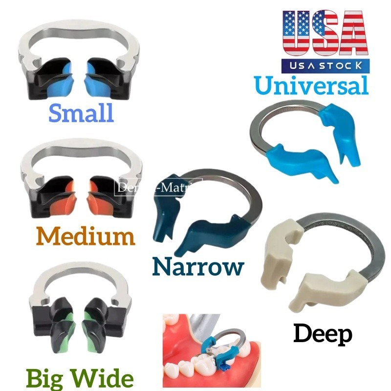 Dental Matrix Bands Ring Sectional Matrice Clamp Fit Garrison Palodent V3 System