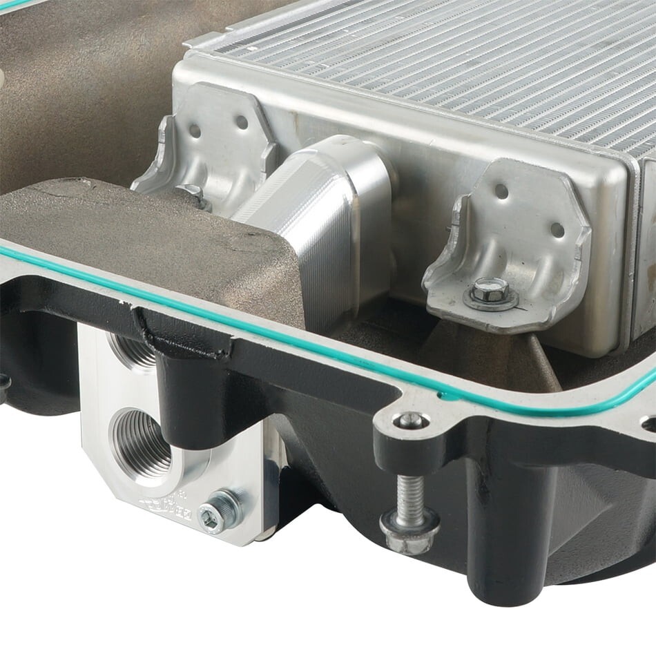 CBM-10809 CBM BILLET HEAT EXCHANGER ADAPTER LSA SUPERCHARGER -10 PORTS