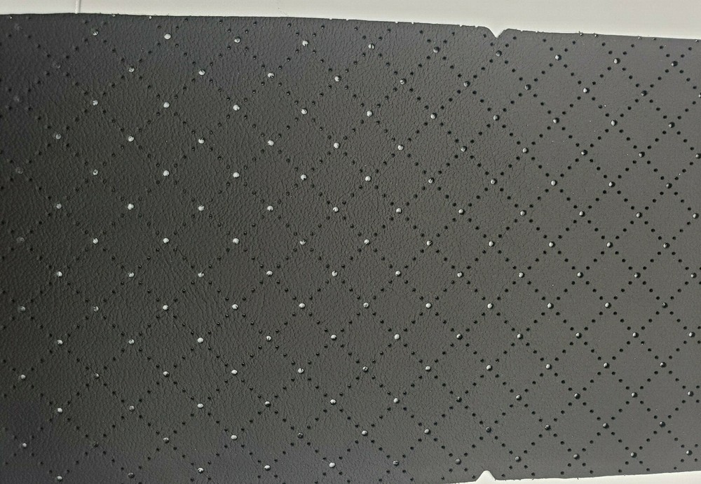 BLACK PERFORATED REMNANT LEATHER 3 PIECES