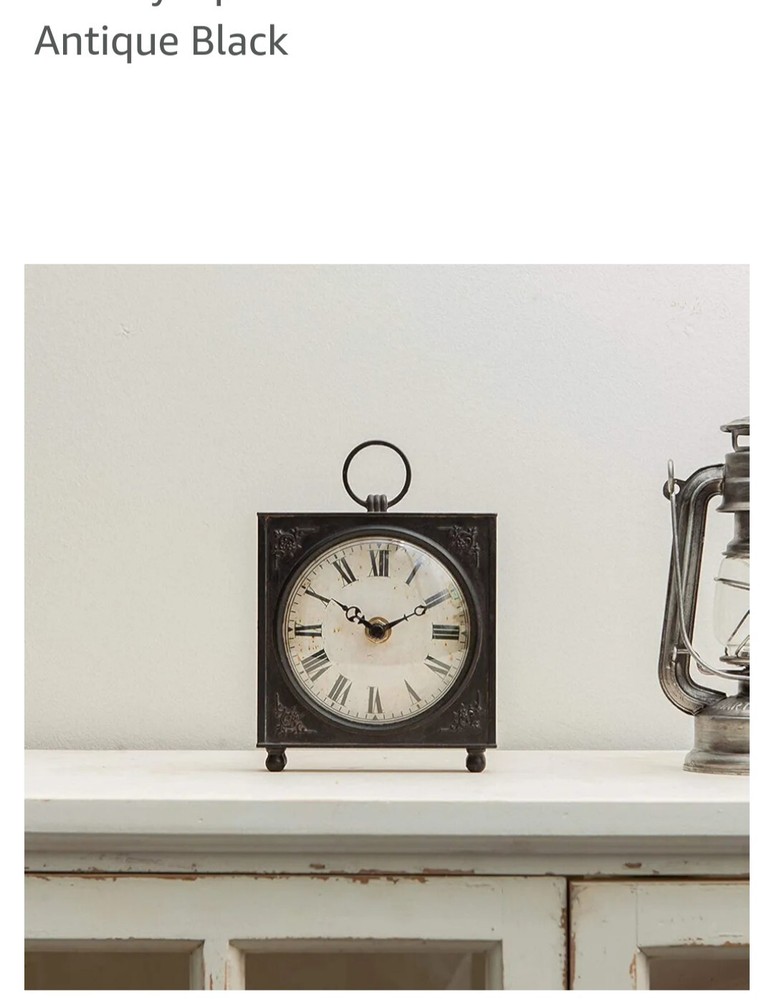 Soffee Design Pewter Table Clock