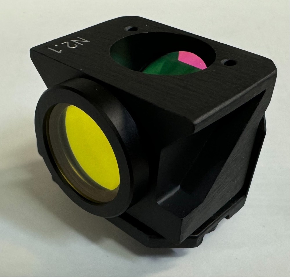Leitz N2.1 Cube Filter Block For Ploemopak Fluorescence Microscope Green