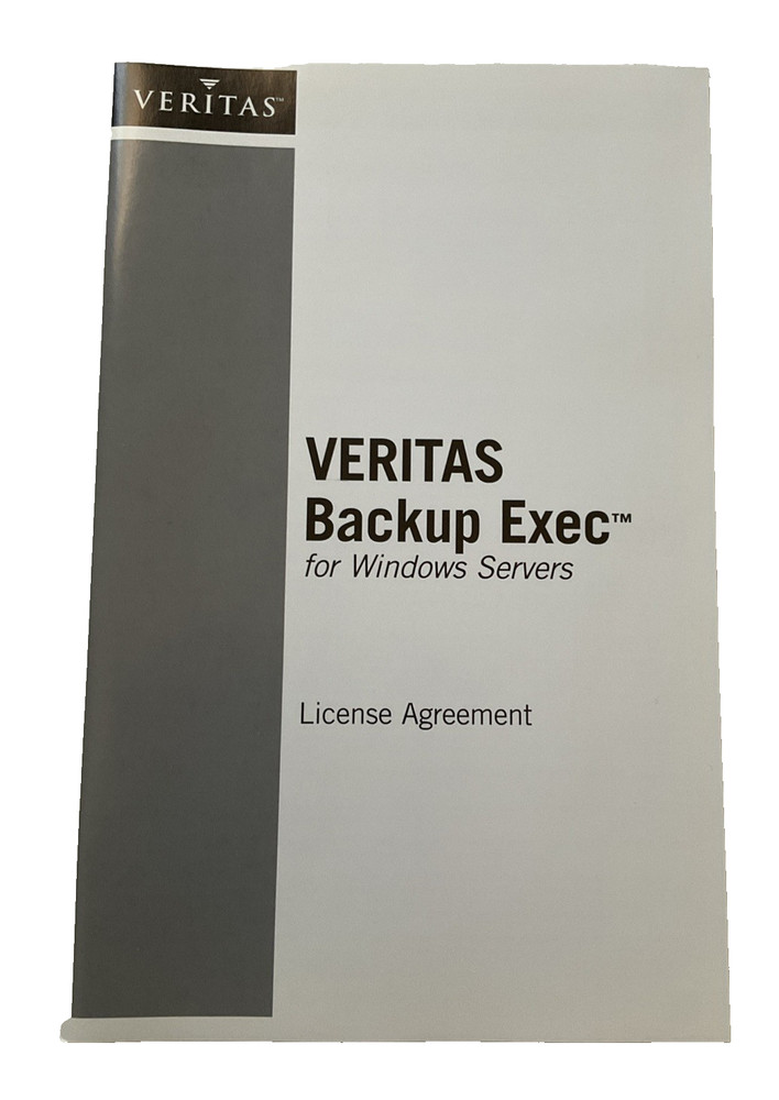 VERITAS Backup Exec 10.0 For Windows Small Business Servers READ DESCRIPTION