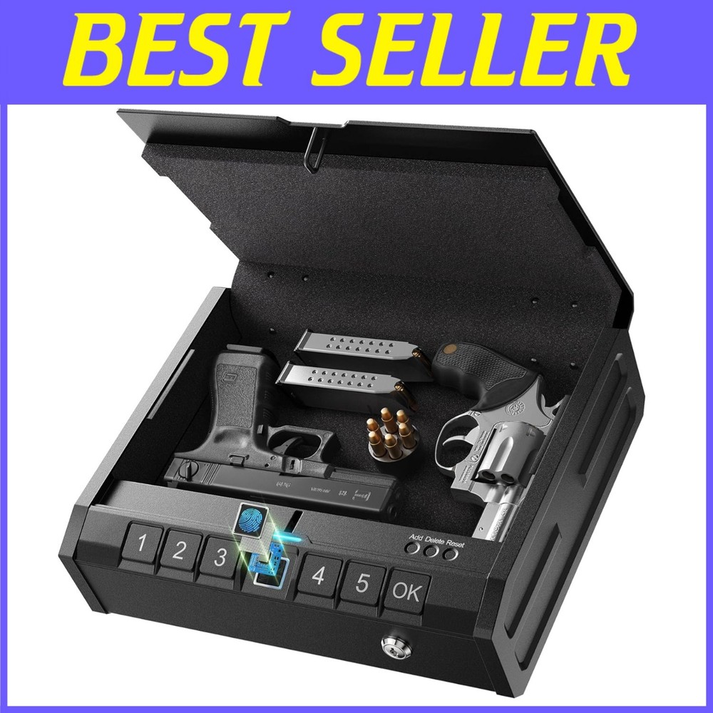 Handgun Safe with Security Cable - Versatile Protection