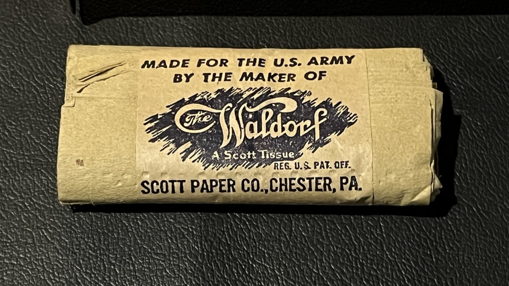 WWII US Army Waldorf Scott Tissue Toilet Paper Roll Sealed Personal Gear NOS Exc
