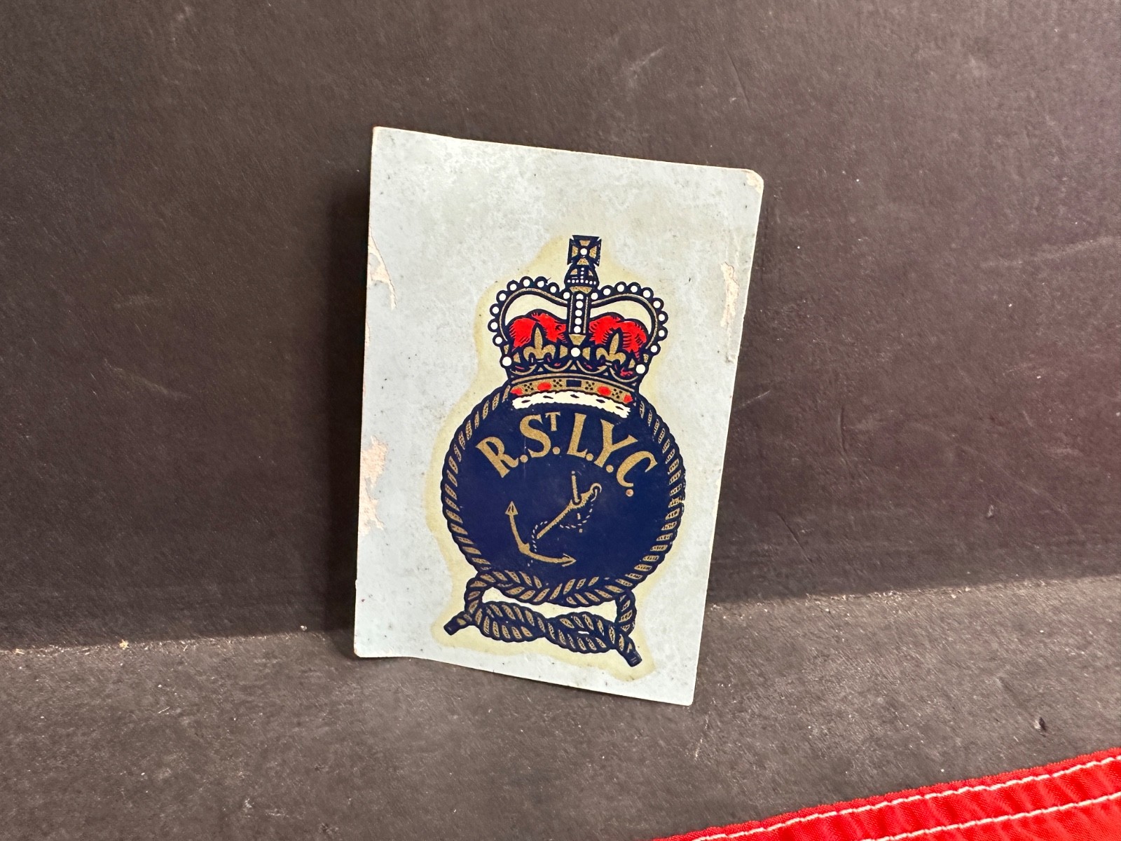 Vintage 1960 Royal St. Lawrence Yacht Club Burgee, Flag, & Decal, Dorval Quebec