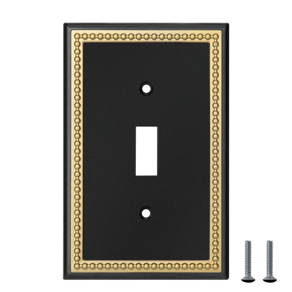 Pearled Frame Decorative Wall Plate Switch Plate Outlet Cover (Single Toggle ...