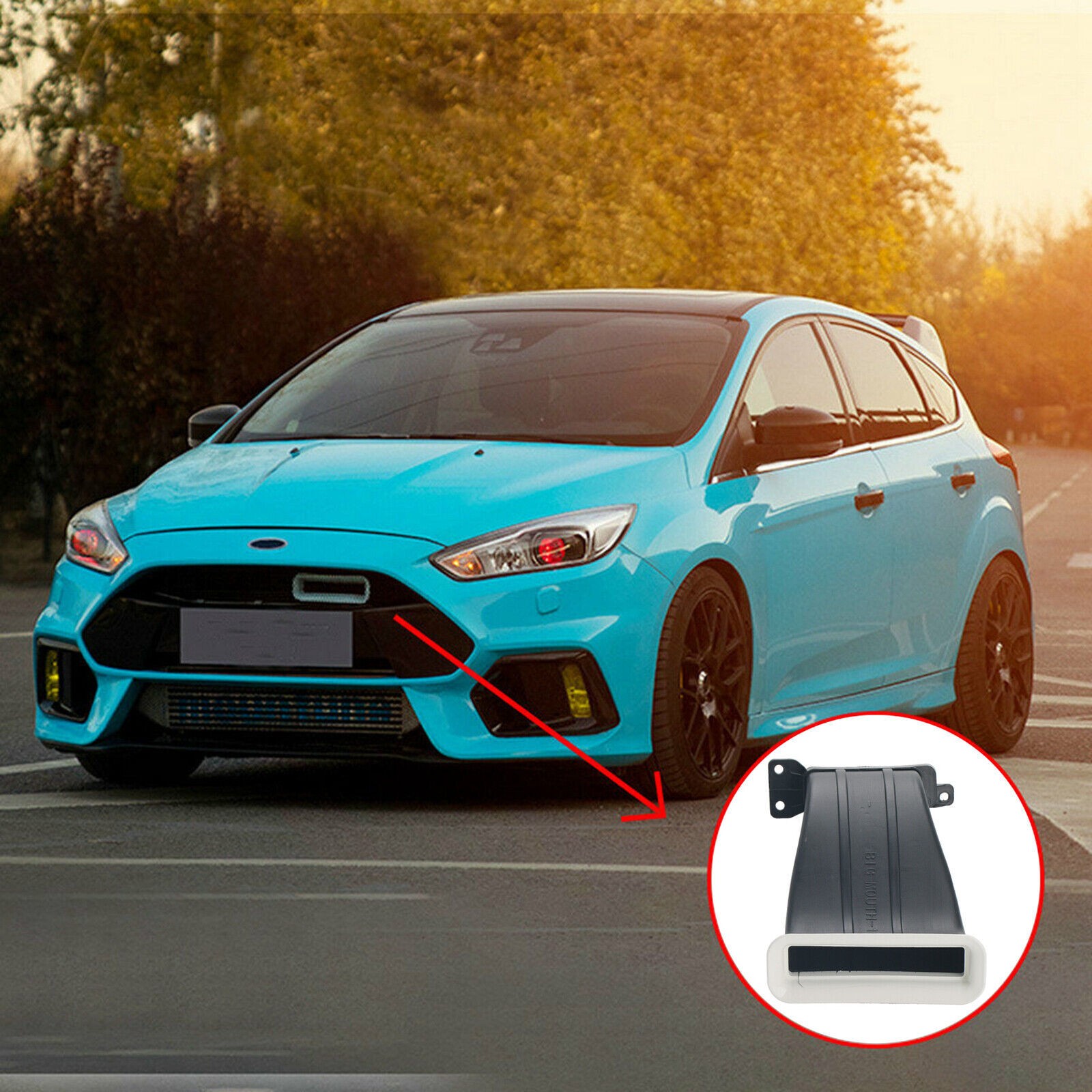 For Ford Focus 2012-2018 ABS Car Air Intake Mouth Snorkel Modification Tuyere US