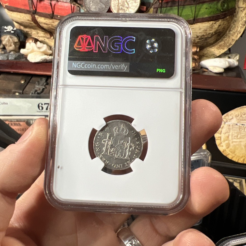 Silver Guatemala 1817 NG, M real NGC MS-62