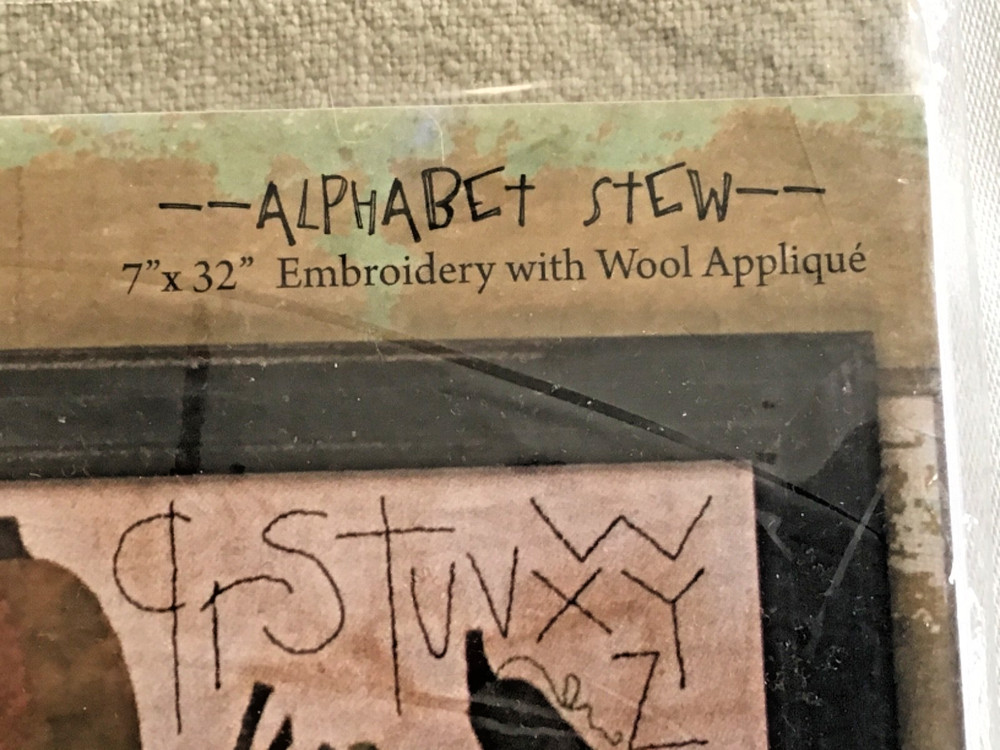 Threads That Bind "Alphabet Stew" Wool Applique Embroidery Kit #206 Complete