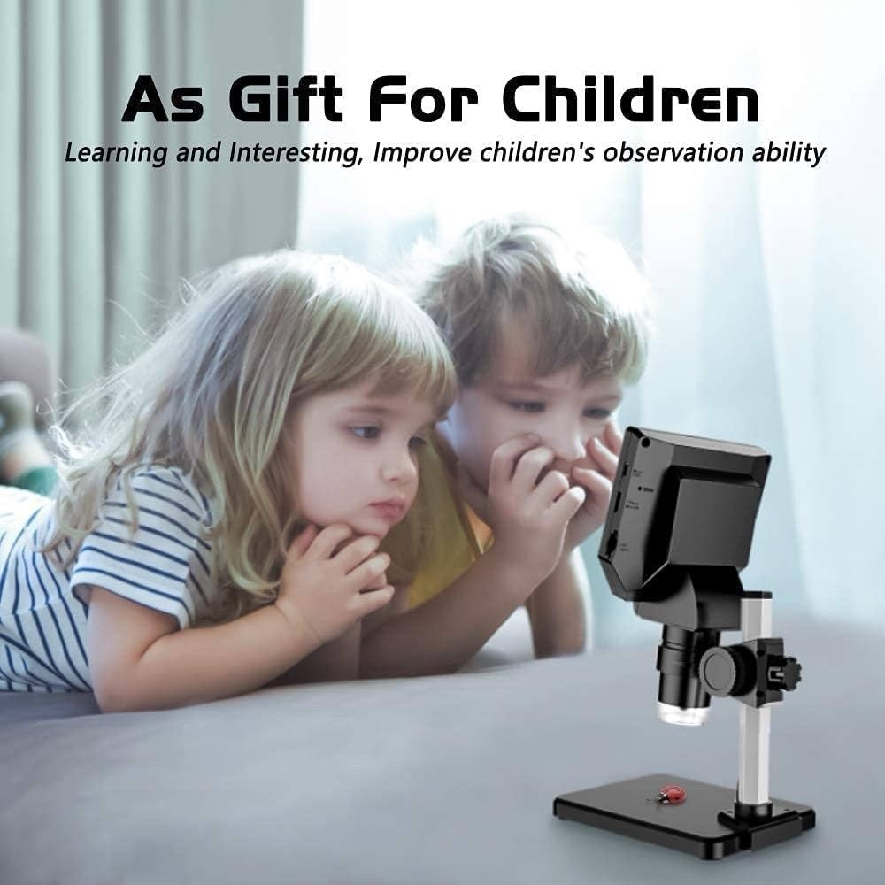 Hayve 4.3'' IPS Coin Microscope, 1000X Magnification Digital Microscope for Adul