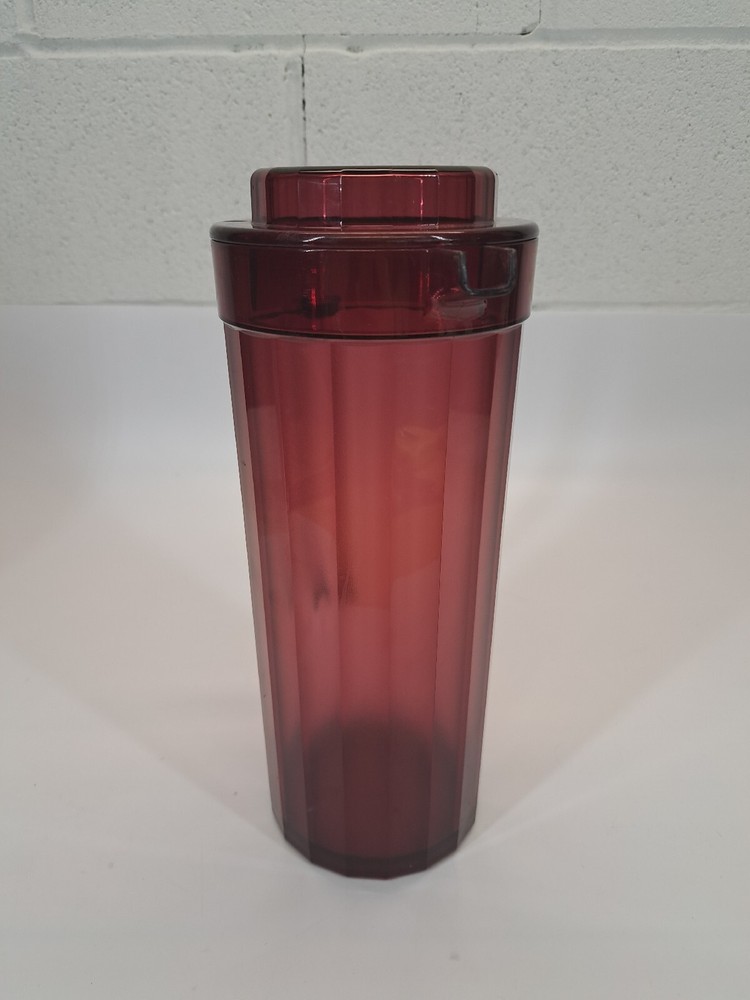 Tupperware 2 qt Pitcher Ruby Red Acrylic Proludio 2003b-2 & 2004A-2