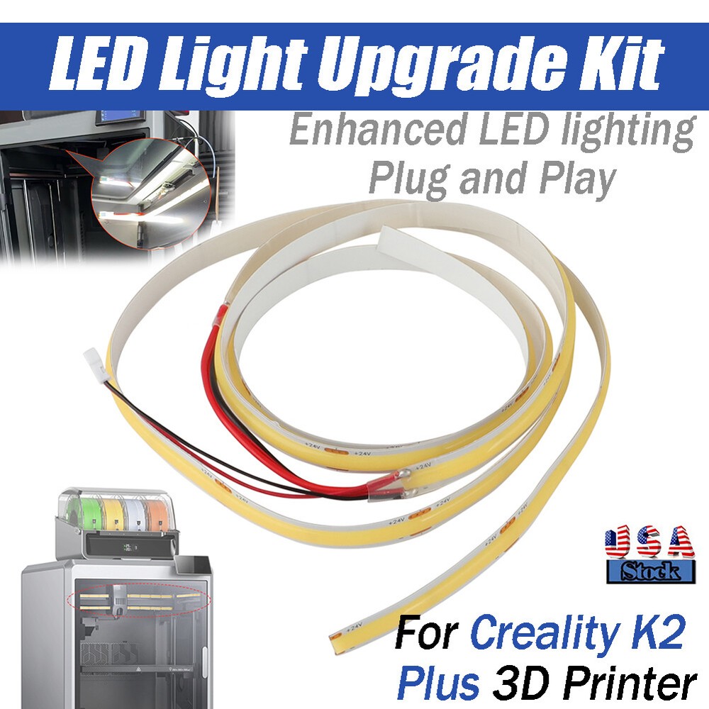 For Creality K2 Plus 3D Printer LED Light Upgrade Kit Plug-Play LED Light Strip