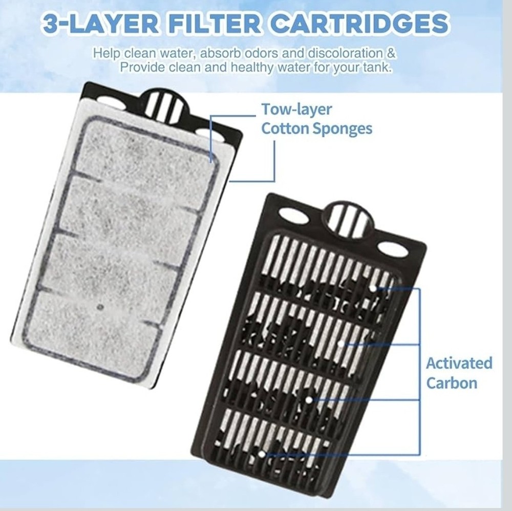 20 Pack Auqarium Filter Replacement Plates, Turtle Tank Filter Sponges