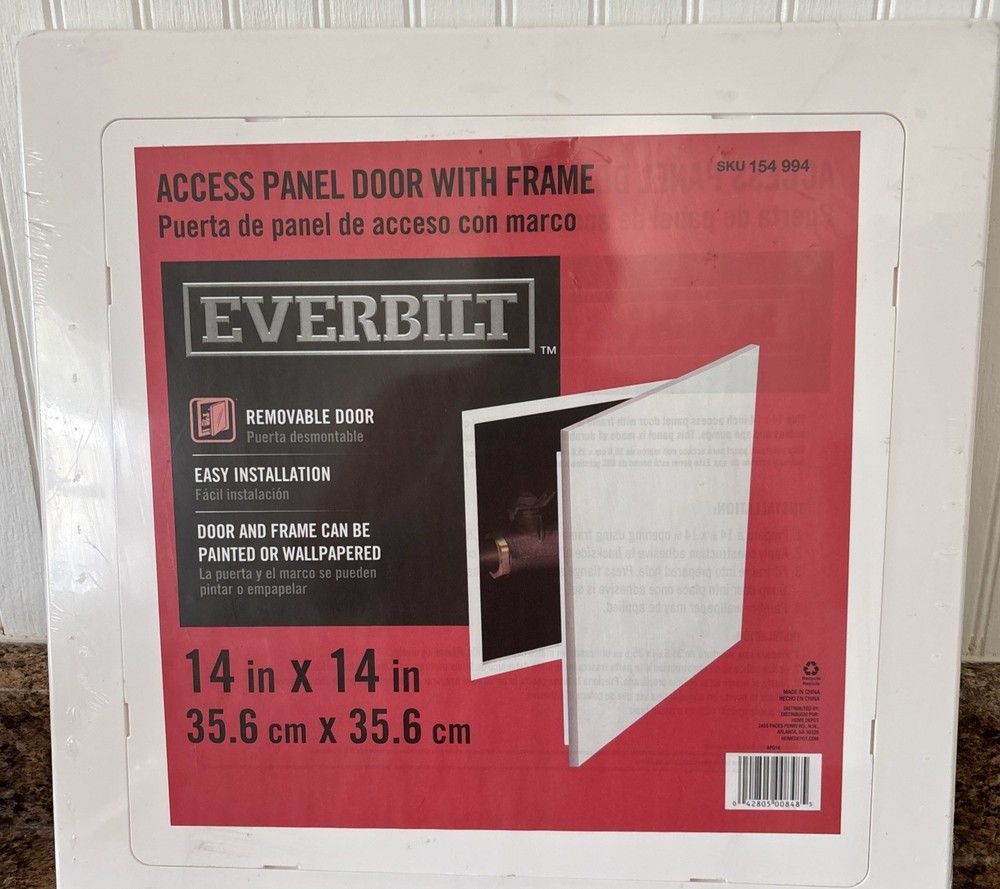 Everbilt Plumbing Wire Cable Access Panel Door Frame Wall/CeilingPlastic 14"x14"