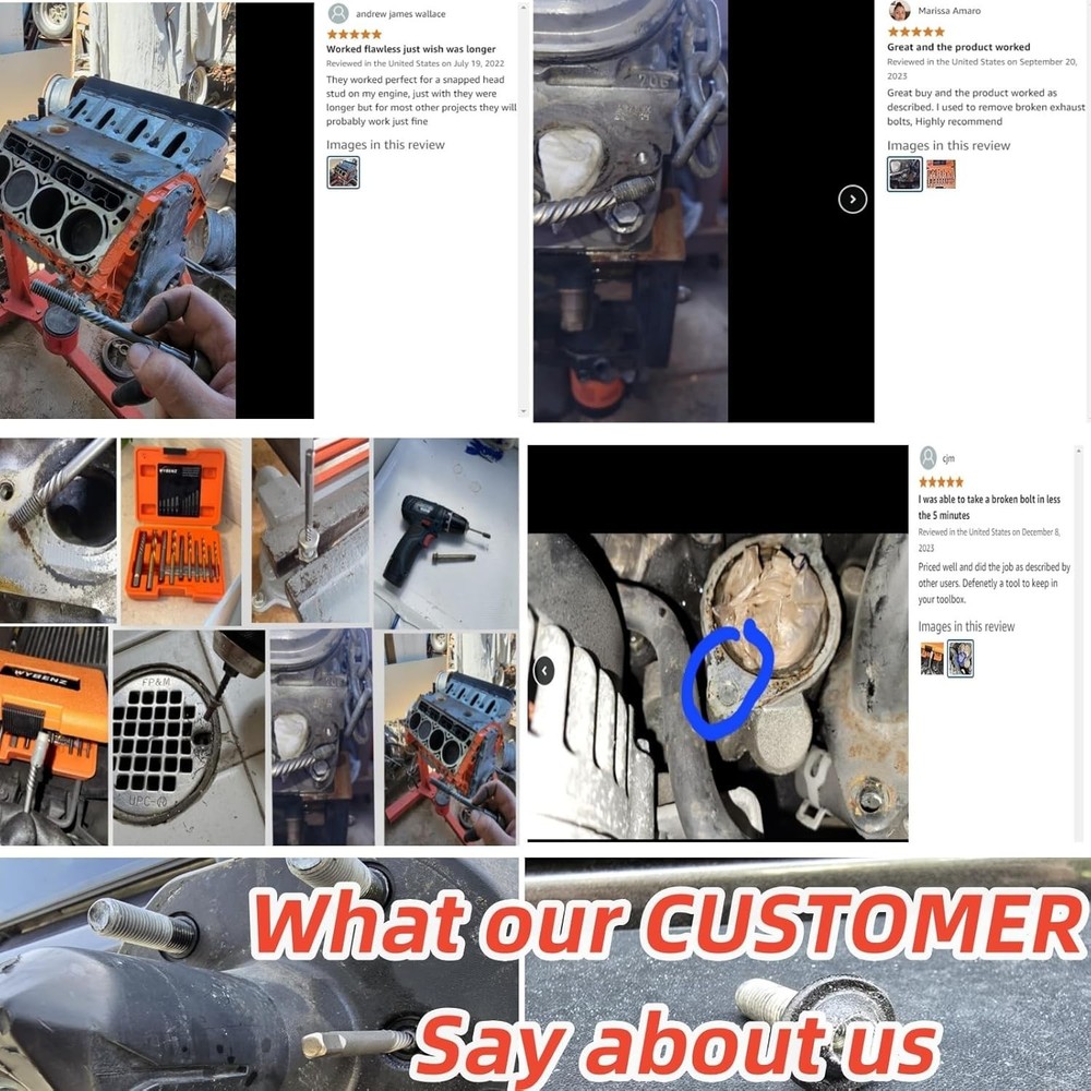 14Pcs Screw Extractor and Left Hand Drill Bits Set, Easy Out Screw Extractor Set