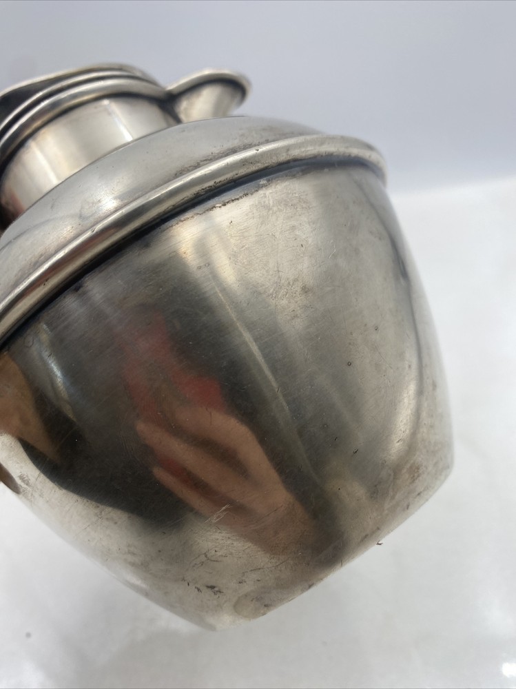 LBS Co. Tea Pot w/Lid Silverplated Wicker Handle Stamped