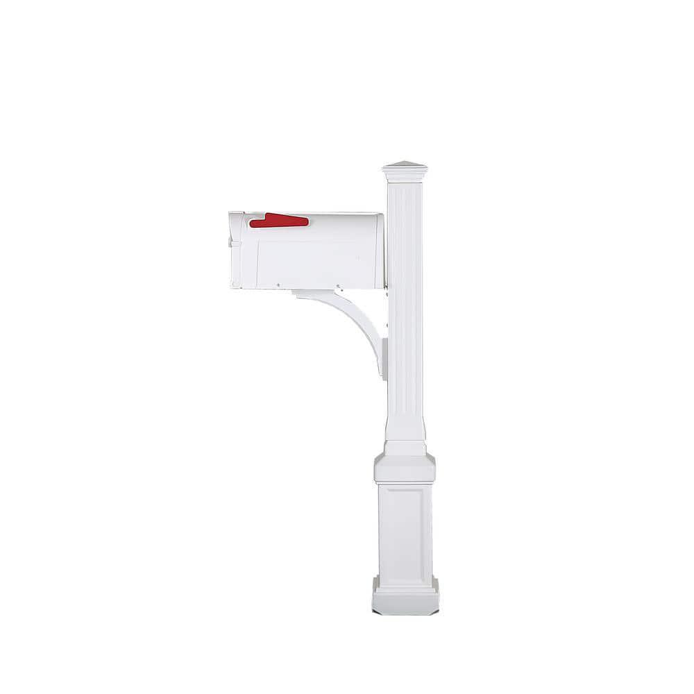 The Lexington Mailbox and Post Kit, White