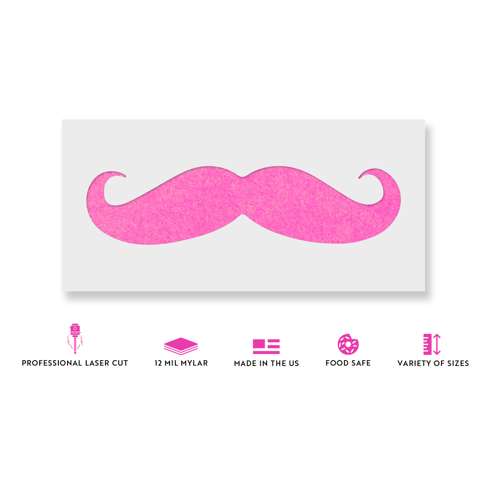 Mustache Stencil - Durable & Reusable Mylar Stencils