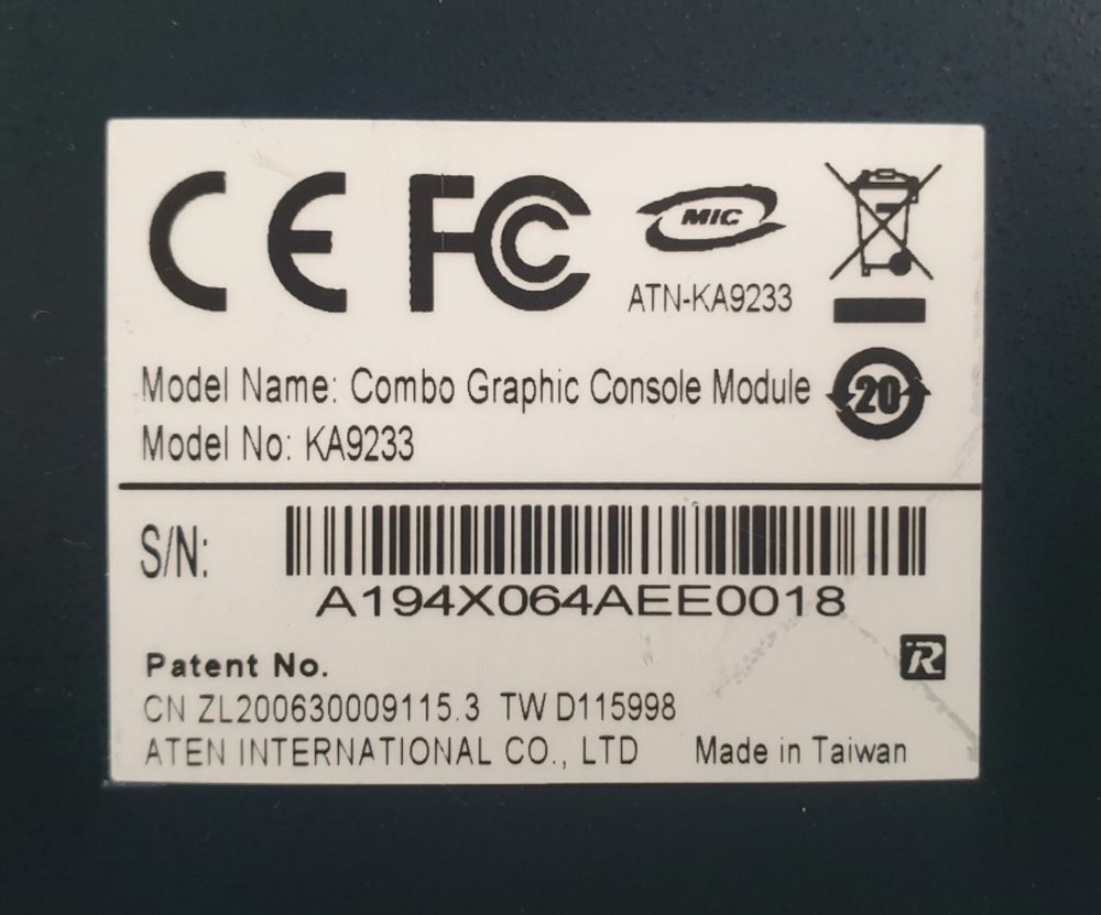 ALTUSCN KA9233 Combo Graphic Console Module