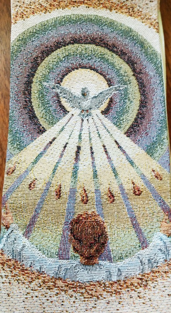 Pentecost Off-White Stole for Deacon from Ecumenicus
