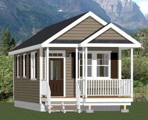 14x32 Tiny House -- 447 sq ft -- PDF FloorPlan -- Model 1B