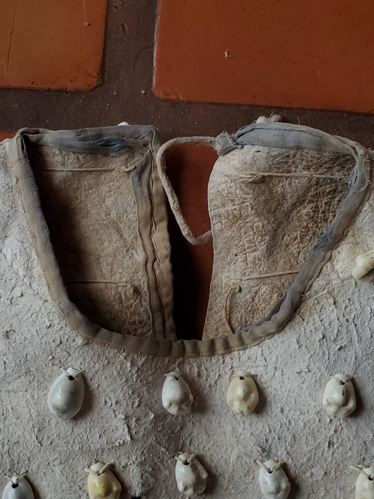 Antique OLD Native American plains Indian womans dress hide 19th c.