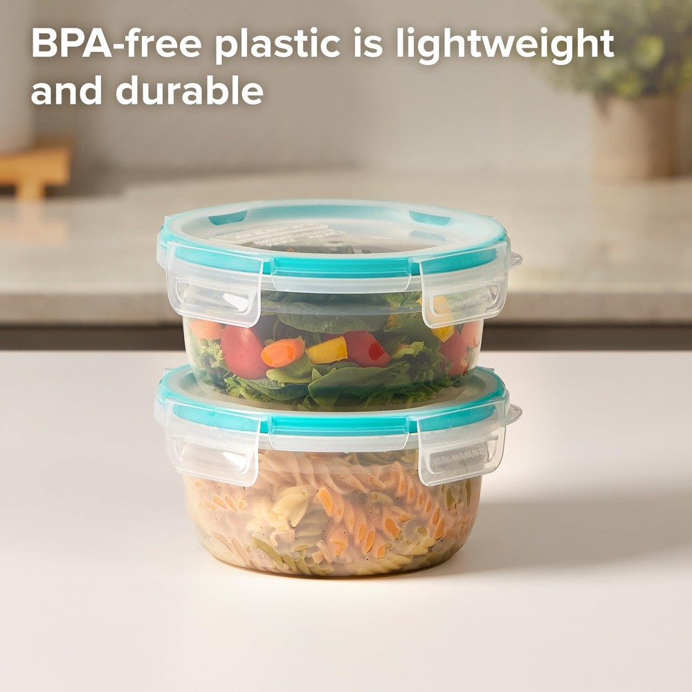 Snapware Plastic Total Solution 2-Pack (4-Cup) Food Storage 2 Pack, Clear