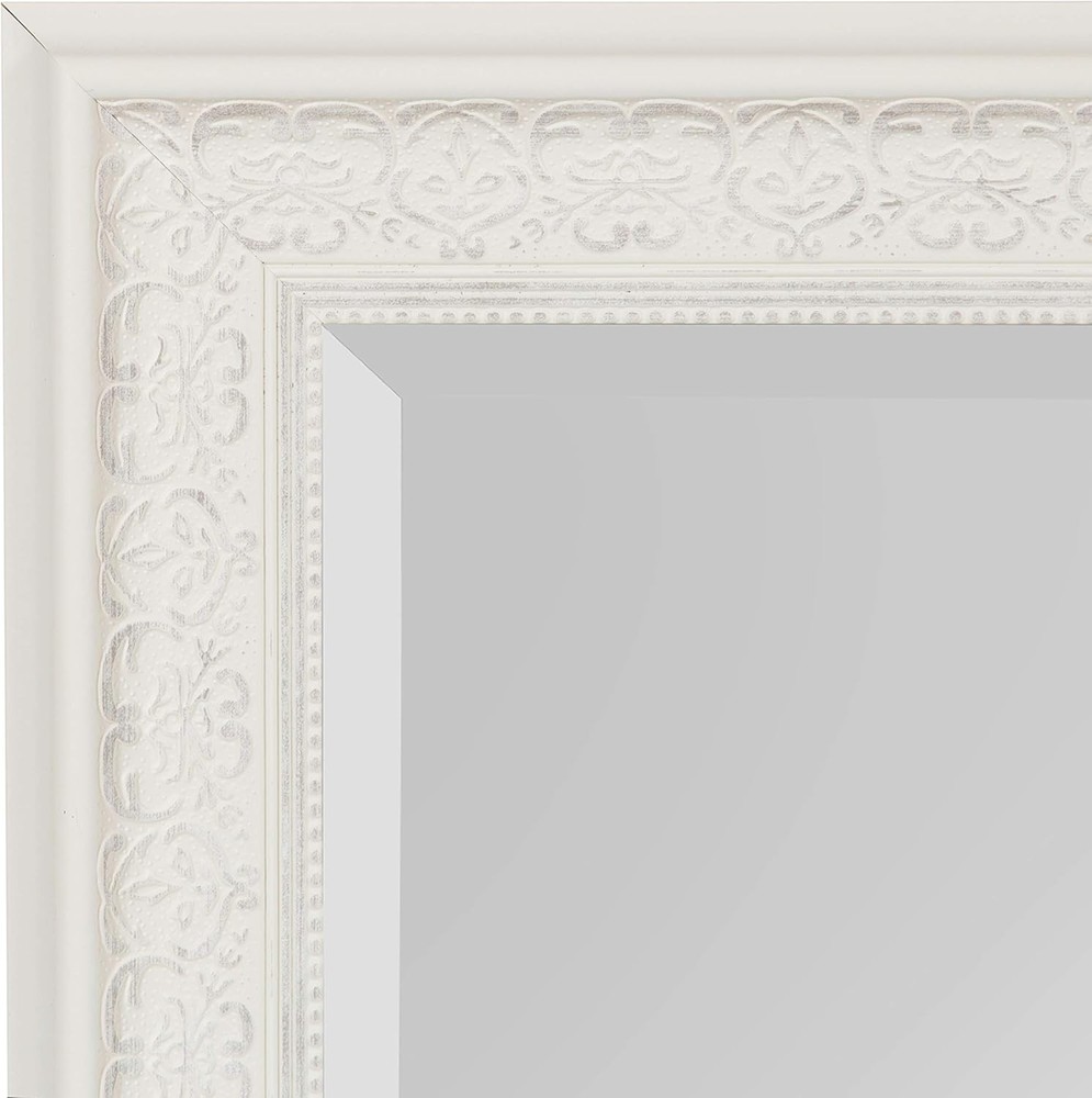 Alysia Decorative Frame Rectangle Wall Mirror 26.5x32.5 White