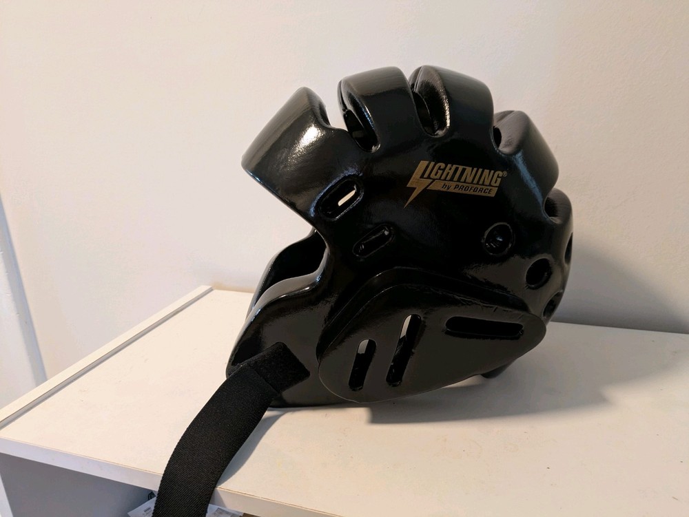 Proforce Lightning Sparring Gear Large Head Helmet Headgear Black
