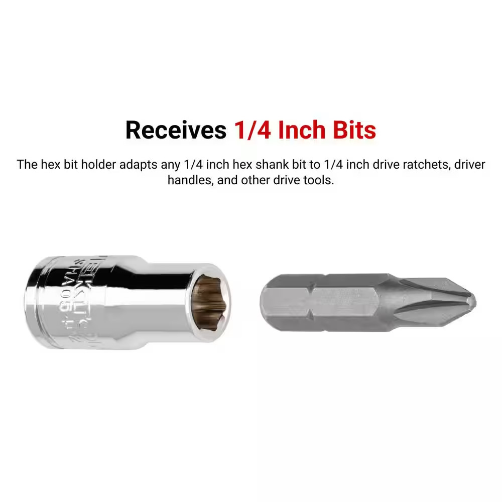 1/4 In. Drive X 1/4 In. Magnetic Hex Bit Holder Socket