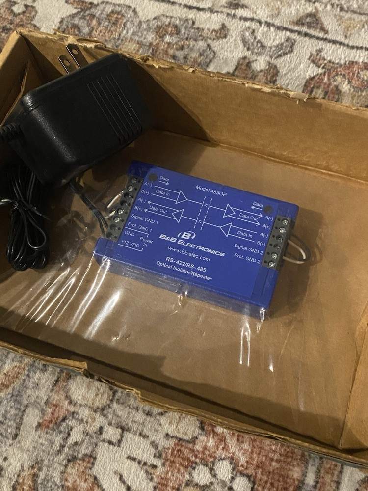 B&B Electronics 4850P Optical Isolator Repeater RS-422 / RS-485