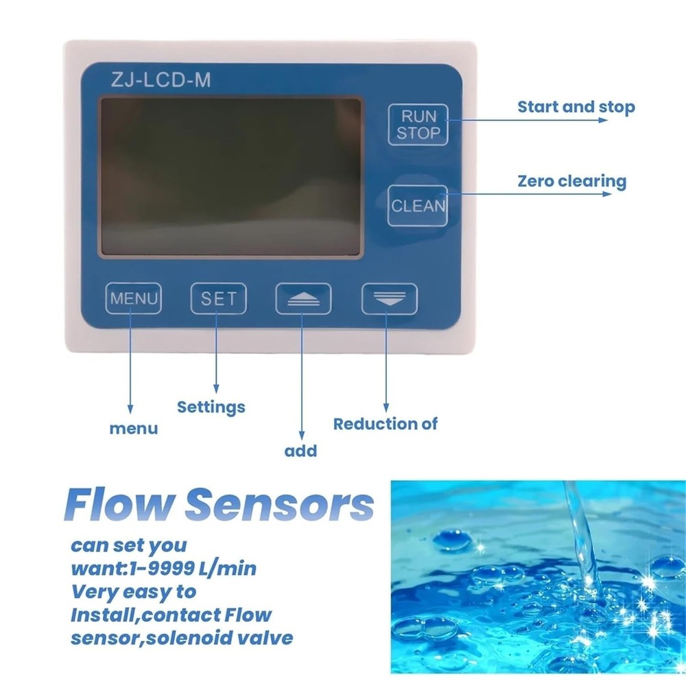 Display LCD Controller for Hall Flow Sensor POWER ADAPTER NOT INCLUDED