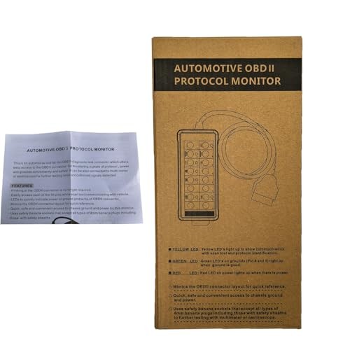 Professional OBD2 Breakout Box with LED Indicator, 16-Pin OBD2 Diagnostic Tool