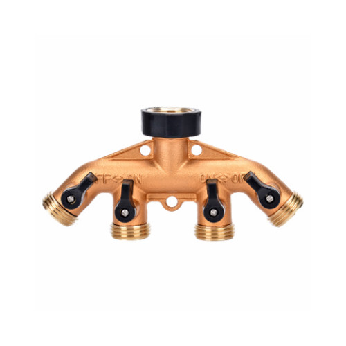 Green Thumb 30002 4-Way Brass Manifold - Quantity 1