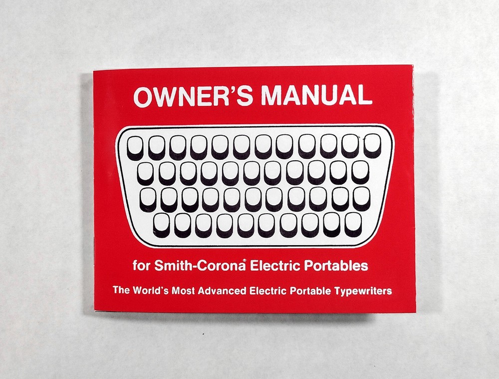 Smith Corona Electra 120 Typewriter Owner's User Instruction Manual Guide