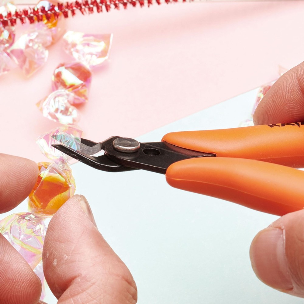 KATA Micro Wire Cutters Pliers: Precision Flush Cutter Tools Small, Orange