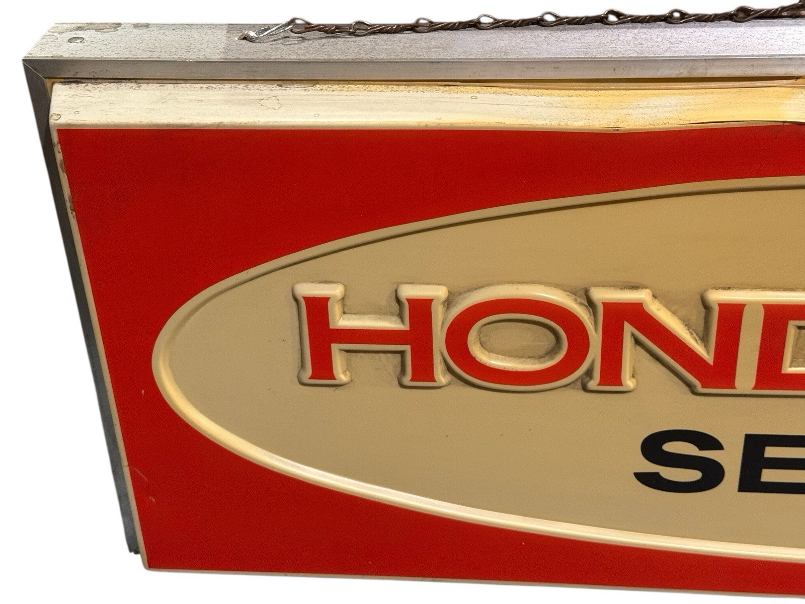 Vintage Rare 1970s Hondamatic Service Lighted Sign Honda Motorcycle Shop Display