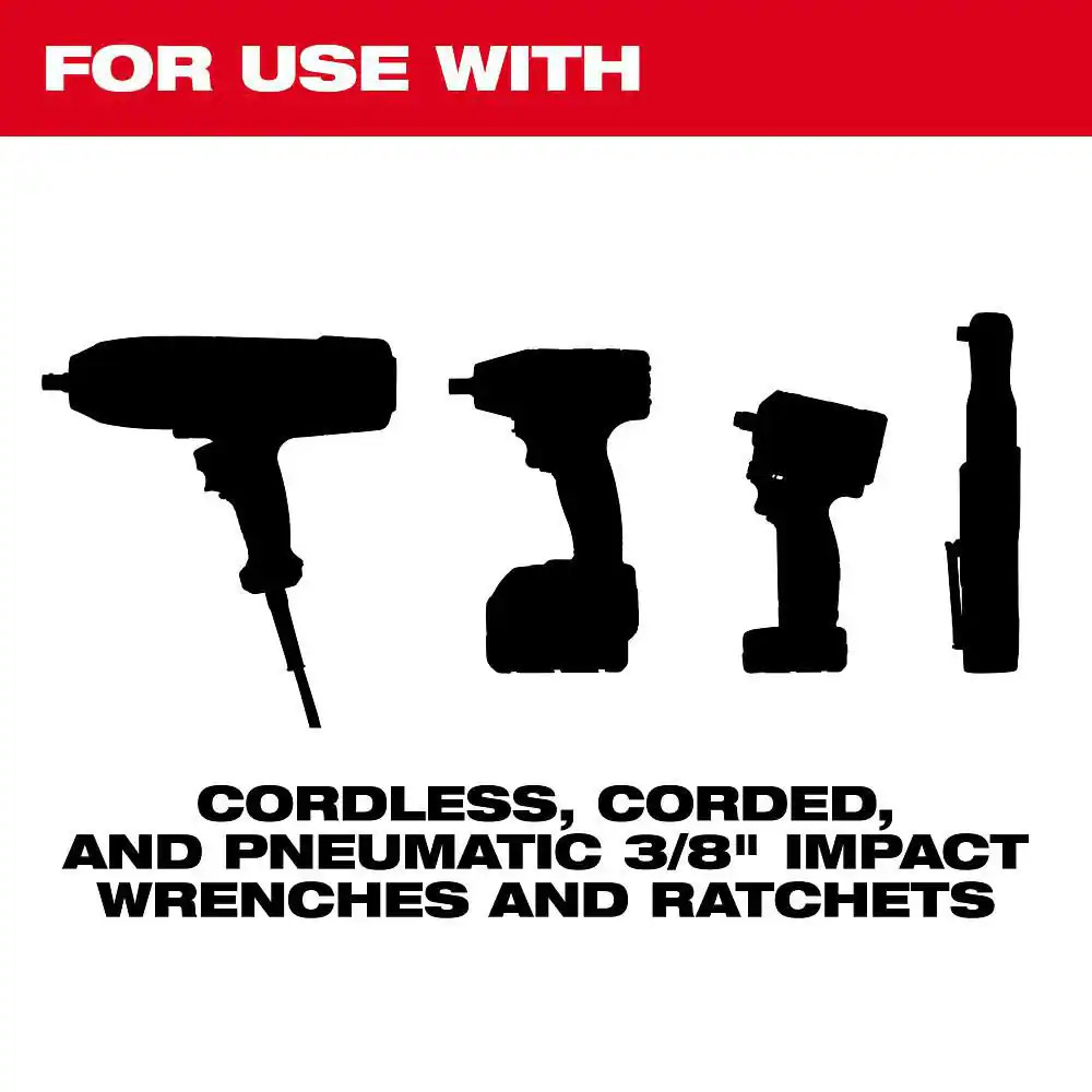 SHOCKWAVE 3/8 In. Drive 13Mm Deep 6 Point Impact Socket (1-Pack)