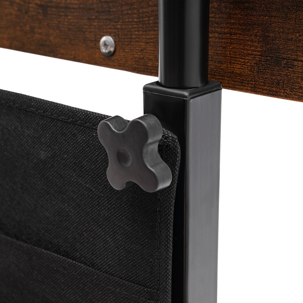 Rolling Laptop Desk Computer Table Stand Lap Desk w/ Storage Adjustable Height